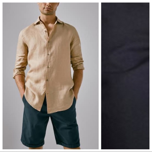 NWOT. Massimo Dutti Blue Bermuda Shorts. Size 40. - Picture 2 of 10